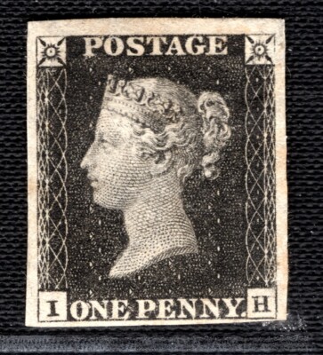 GB PENNY BLACK QV Stamp SG.2 1840 1d Plate 1b (IH) Mint LMM Cat