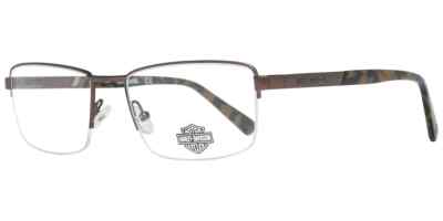 Harley Davidson HD0804 049 Brown Metal Semi Rim Eyeglasses Frame 55-18-145