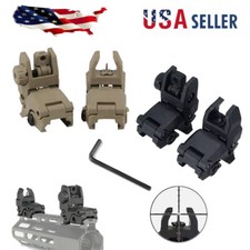 Tactical Premium Pair Flip Up Tactical Sight Nylon Folding Sights Front Rear Set