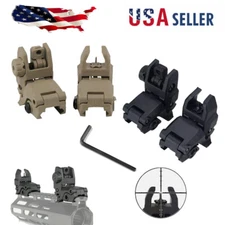 Tactical Premium Pair Flip Up Tactical Sight Nylon Folding Sights Front Rear Set