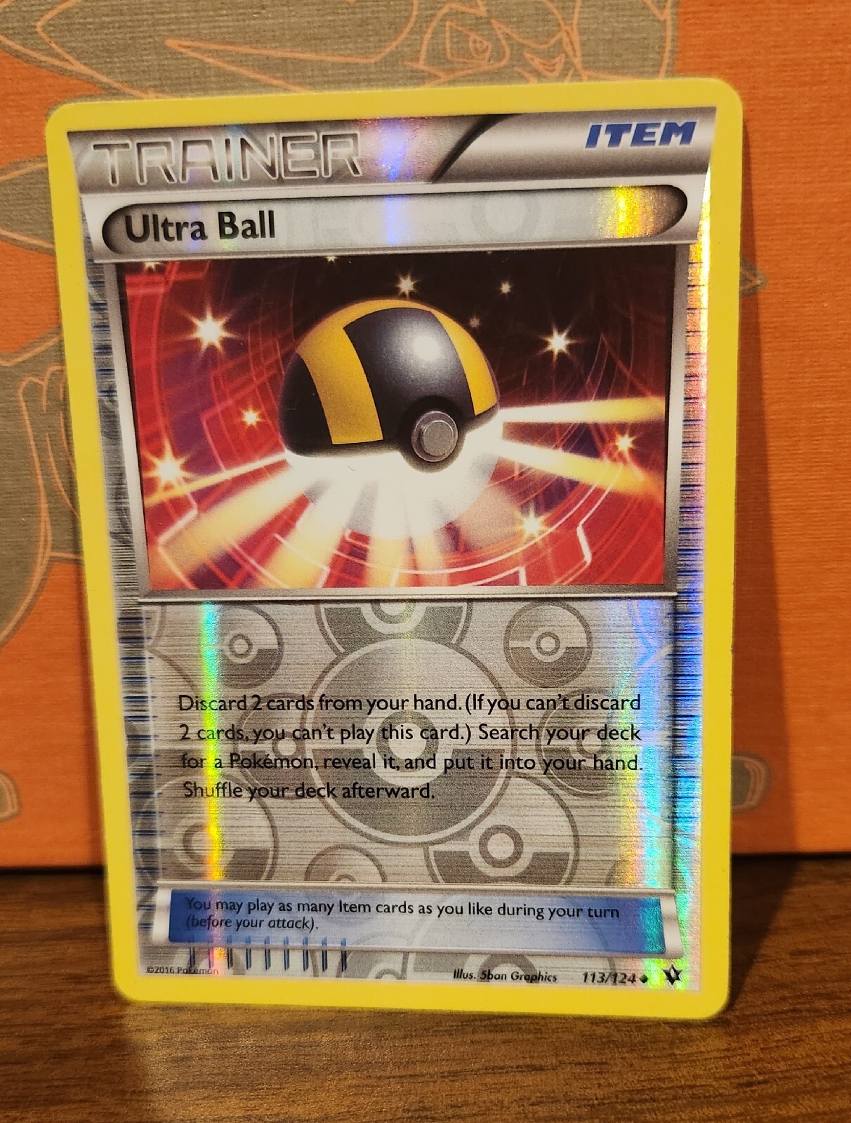 Ultra Ball 113/124 - Fates Collide - Reverse Holo Pokemon Card - NM/LP