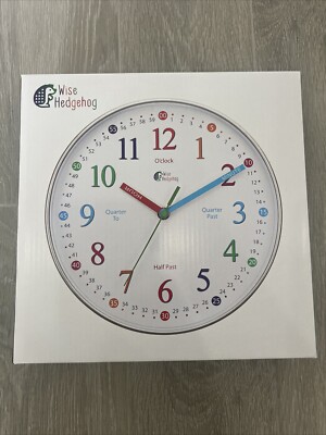 Learning Clock for Kids, Silent Non Ticking, Telling Time Teaching Clock
