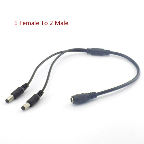 CCTV Pickup Microphone Audio Sound DC Power Splitter Cable RCA Male Connector - Afbeelding 4 van 7