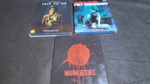 BLU RAY SEALED HORROR W/OOP SLIPCOVERS TALK TO ME, WARM BODIES, PET SEMATARY