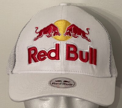 Red Bull Unisex Racing Adjustable White Trucker Hat New!