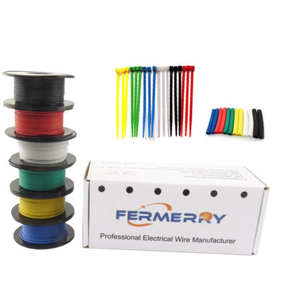 30 AWG Stranded Wire Spool 25Ft Each 6 Colors Flexible 30 Gauge Silicone Hook up