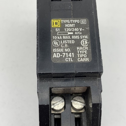 Interruptor circuito tándem doble cuadrado D HOMT2020 20 amperios 1 polo 20A 1P 120/240V - Imagen 2 de 7