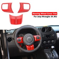 Interior Steering Wheel Cover Trim For Jeep Wrangler Jk Grand Cherokee Compass
