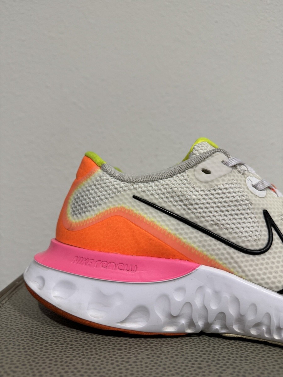 Nike Mens Renew Run CK6357-100 White Lace Up Low Top Running Shoes