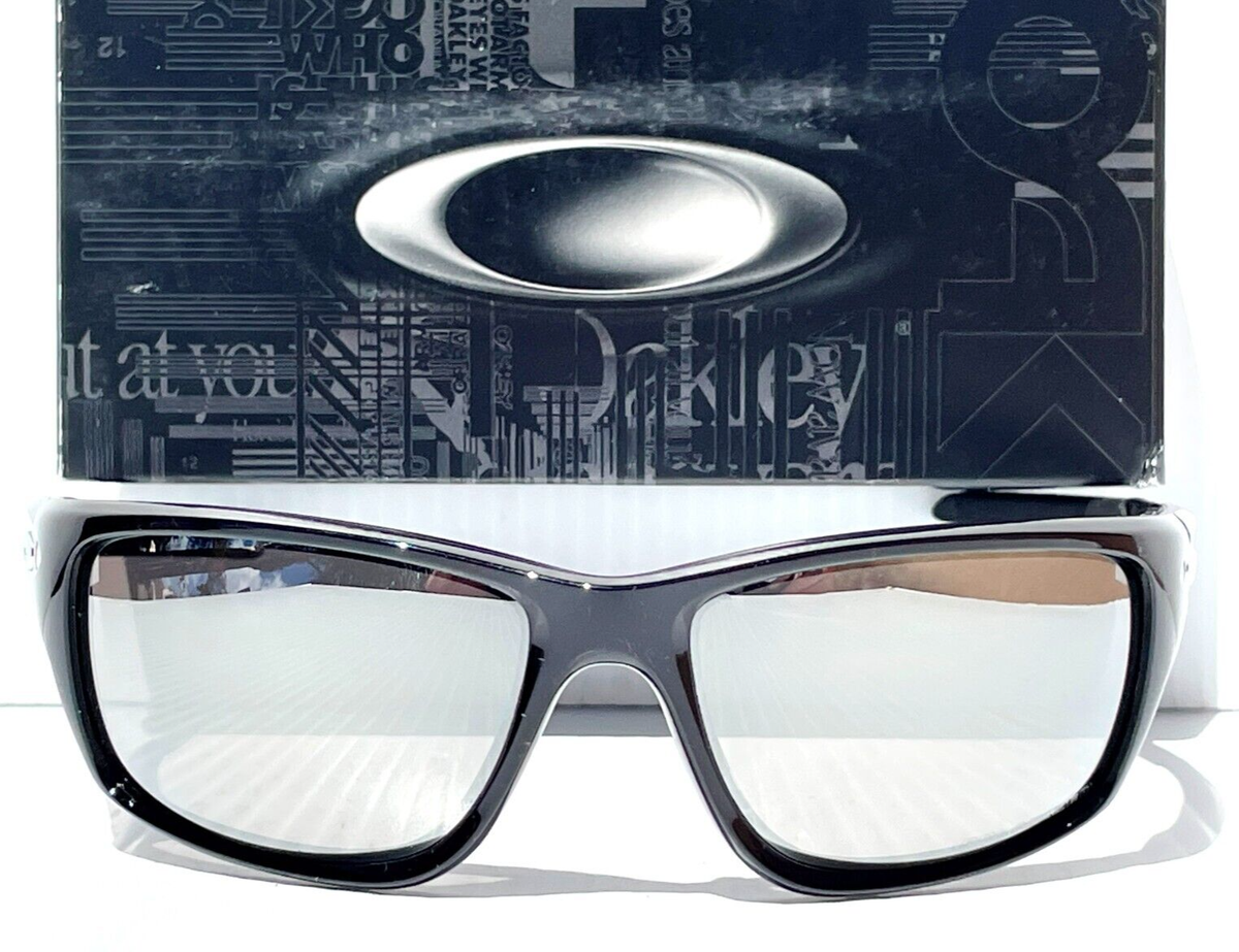 NEW Oakley CANTEEN Shiny Black POLARIZED Chrome Iridium Sunglass
