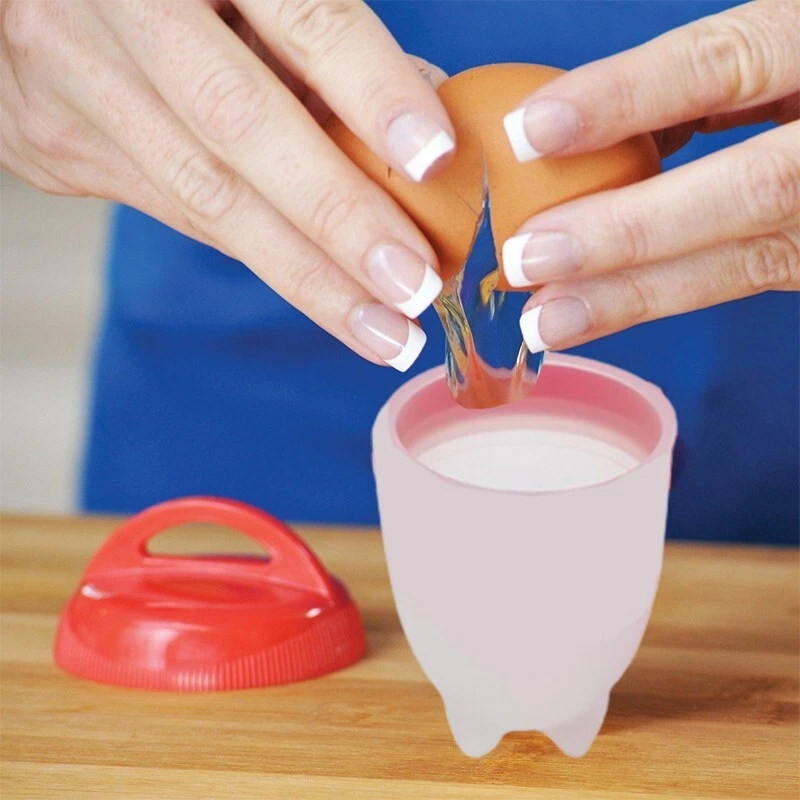 6X Ei-Pochierer Eierkocher Eierform BPA-frei Eier Pochier Tassen DHL Retoo - Bild 3 von 4