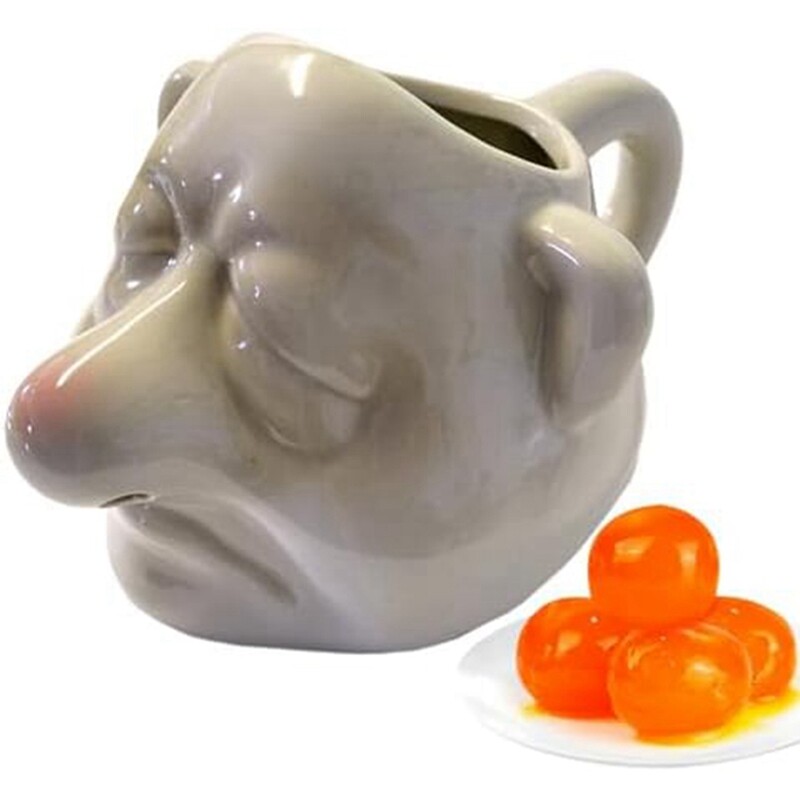 Bogey Man Egg Separator, Nose, Ceramic Egg Yolk Separator, Funny6764