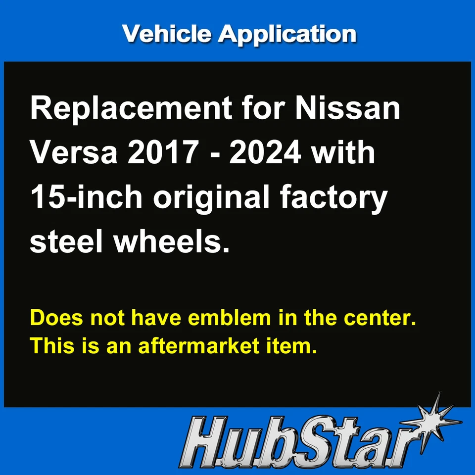 NUEVO Juego de Tapacubos para Nissan Versa 2017-2024 - Réplica Premium 15 pulgadas 53096 Foto 4 de 4