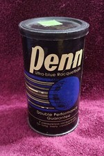 Vintage Penn Ultra Blue Raquetballs Metal Can of 2 Balls