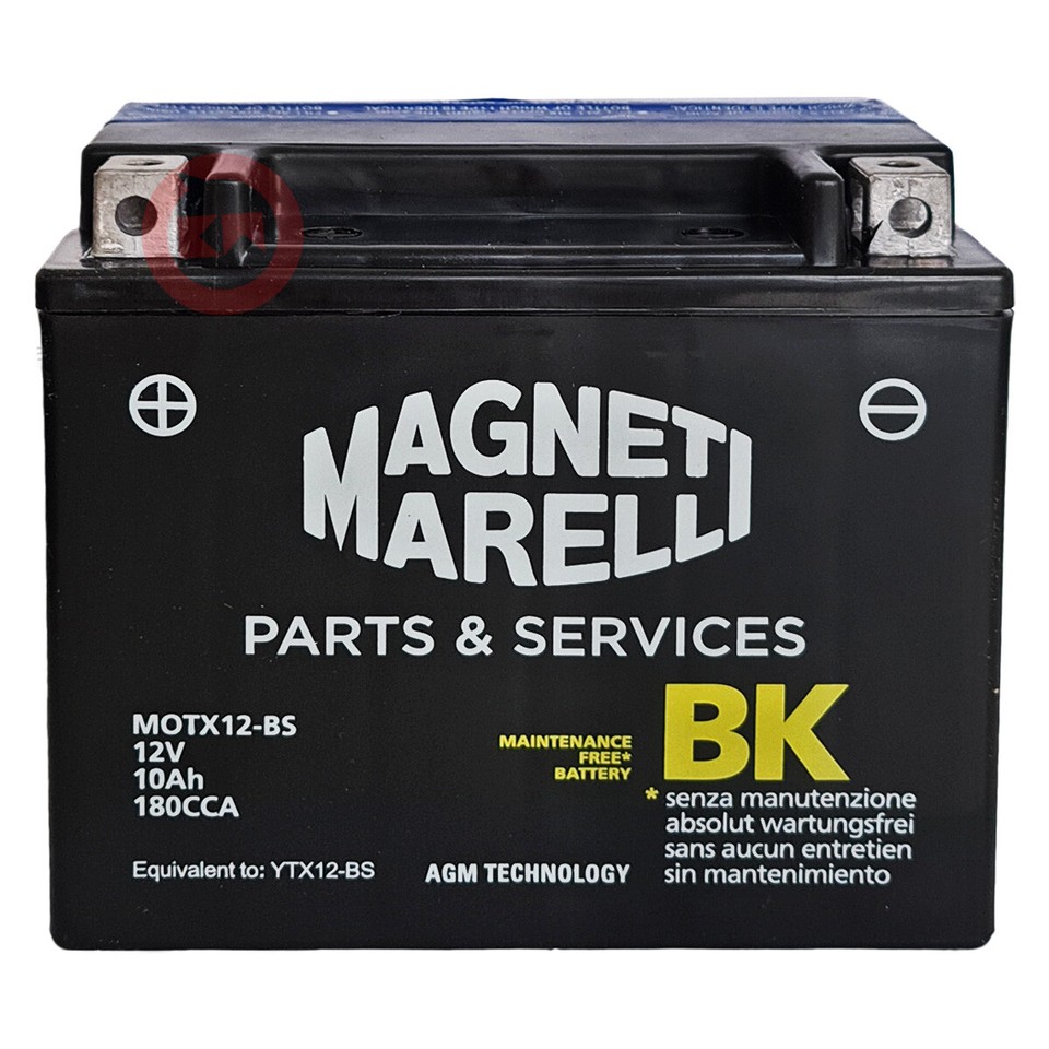 Battery Magneti Marelli YTX12-BS MOTX12-BS 10AH, 150x87x130mm