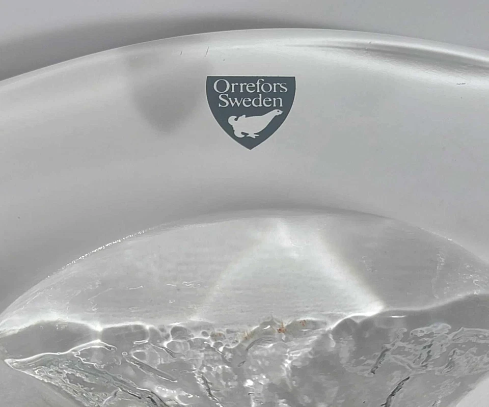 Bandeja para servir árbol de la vida Orrefors Suecia vintage Lars Hellsten Foto 3 de 4