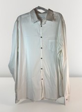 Aglini Shirtmakers Men  s White Button Up Shirt Size Large Made In Italy