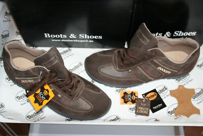  DOCKERS  by gerli 46 ACTIVE  Neu coffee brown echt Leder/Velours usw  