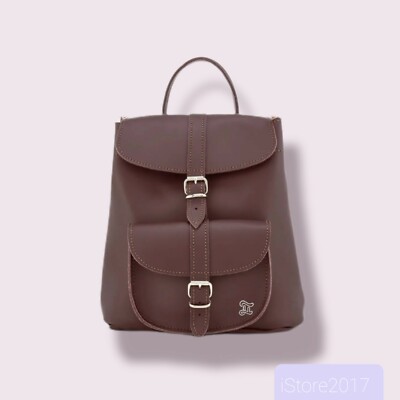 crafea wine burgundy leather backpack Cosimo :: wall slip pockets and back Rock Valley Backpack – Old