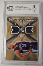 2006-07 SPX DAHNTAY JONES WINNING MATERIALS JERSEY BECKETT GRADED BCCG 9