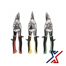 3 pc of 10" Aviation Tin Snip Set (Left, Right & Straight) by X1 Tools