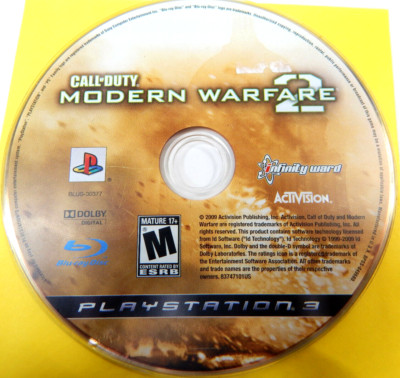 DISC ONLY - CALL OF DUTY MODERN WARFARE 2 (PLAYSTATION 3 PS3) 2009 ACTIVISION