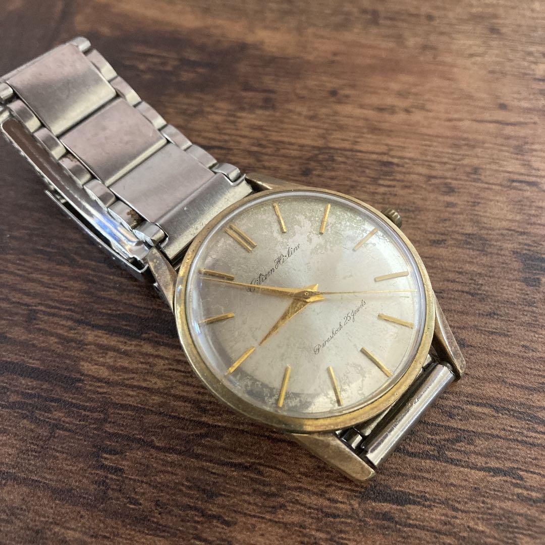 時計 Antique Citizen Hi-Line 25jewels Dial Citizen Hi-Line Vintage Citizen Hi-Line C.G.P. Gold Manual