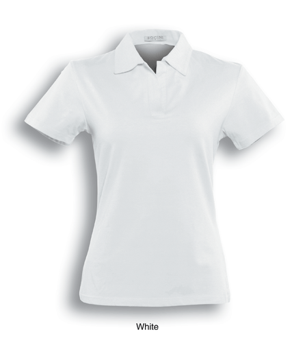 Ladies Womens Stretch Fitted 90% Cotton 10% Spandex Jersey Knit Casual Polo Tops - Bild 5 von 6