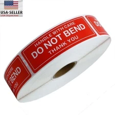 1 Roll 1000 1 x 3 ""DO NOT BEND"" Stickers Labels, Easy Peel To  Apply