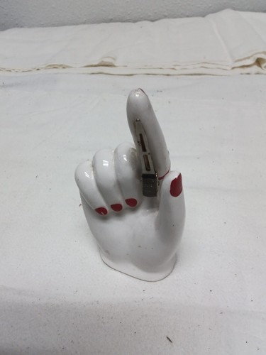 Vintage Don't Forget Finger Pointer Desk Kitchen Reminder Note Holder - Picture 4 of 8