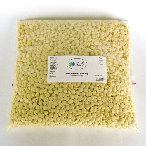 Sala Kakaobutter Chips Pastillen Lebensmittelqualität konv. 1 kg 1000 g Beutel - 第 1/1 張圖片
