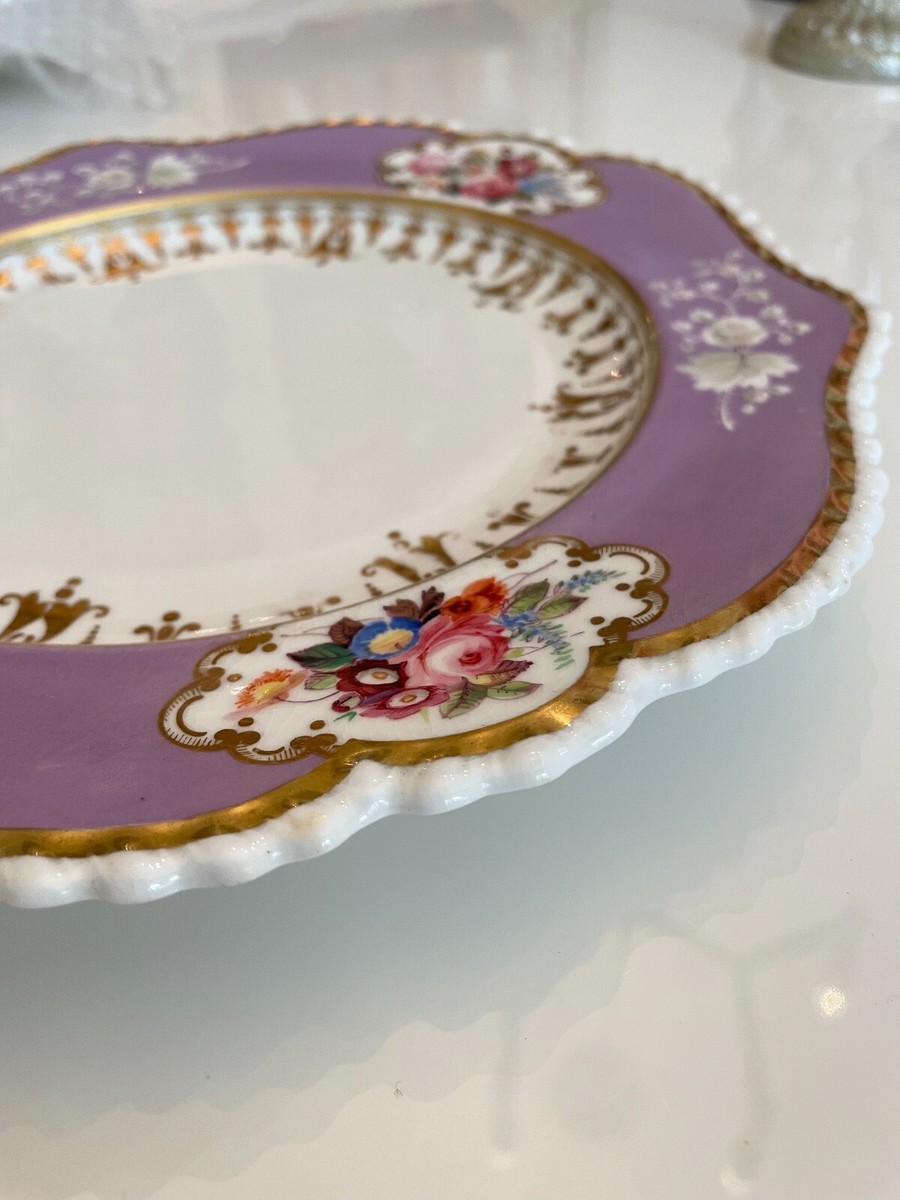Antique Worcester Victorian China Set - Purple and Gold China | eBay