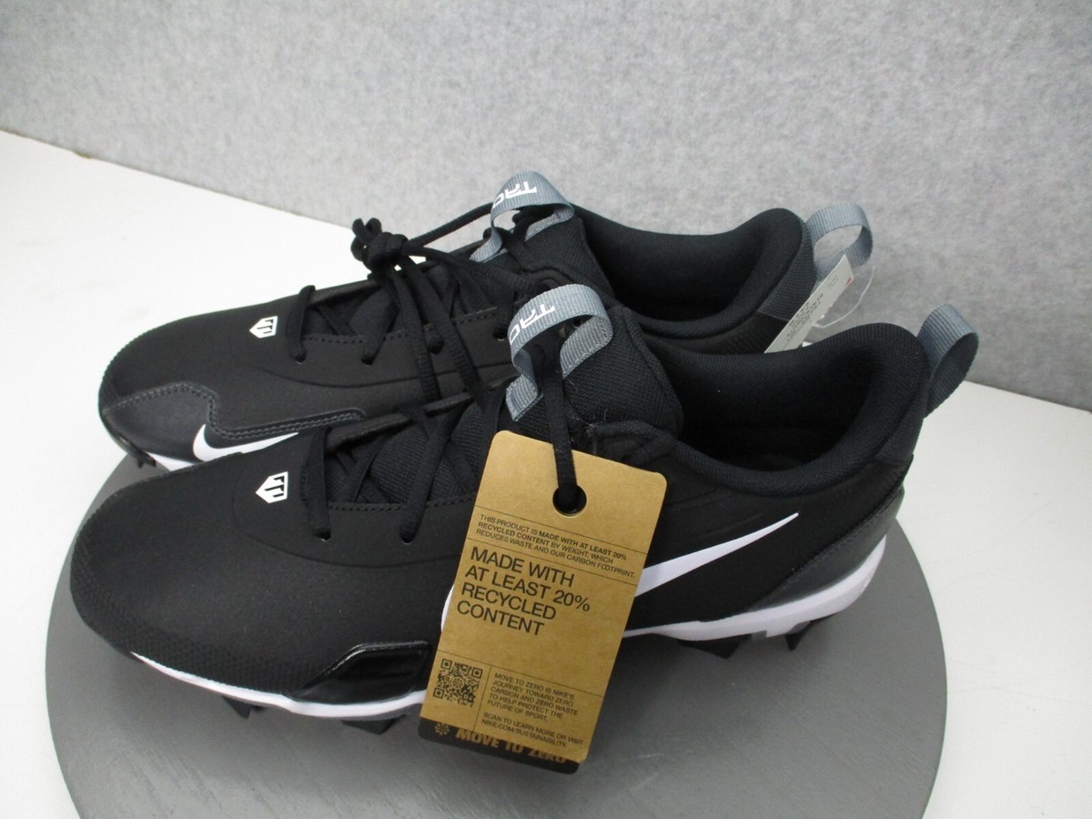 Nike Force Trout 9 Keystone Black White Baseball Cleats 
