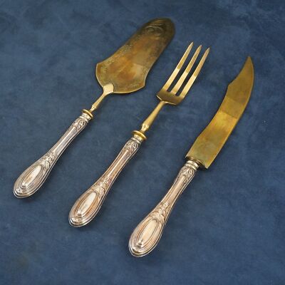 Antique Solingen .800 German Silver Dessert Service Set, 3 Piece