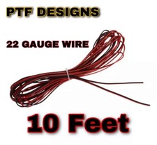 22 GA Gauge Wire - 10  Ft - Red Black Accessory Stranded Copper Mix Flexible