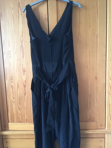 Bnwt Ladies Black Summer Peacocks Evie Jumpsuit Size Uk 18 - Picture 7 of 11