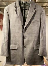 Jos. A. Bank Mens Gray Plaid Suit Jacket