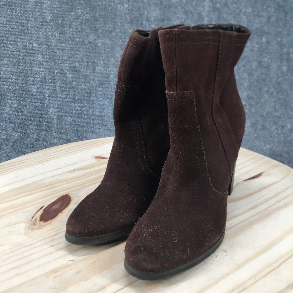 Carlos Santana Botas Mujer 9.5 M Amarillo Botines Cuero Marrón Cremallera Tacones Foto 4 de 4