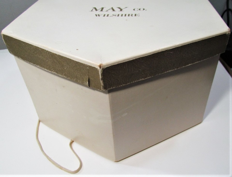 Vintage May Co Store Wilshire Blvd Los Angeles Ca Hat Box 14" eBay