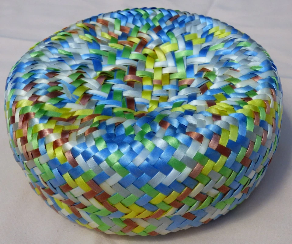 Round Button Basket 7" by 3" Tall  - Image 2 of 4