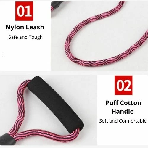 Two Way No Tangle Dual Lead Nylon Walking Dog Pet Double Leash - image 2 of 4