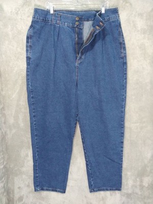 Lucy and Yak Jeans Womens 40R Blue Denim High Rise Relaxed Leg Organic Baggy