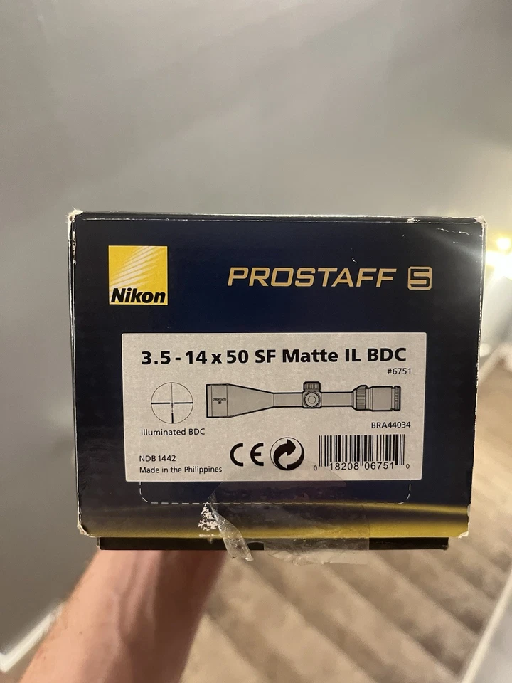Mira para rifle Nikon Prostaff 5 3,5-14X50 retícula BDC iluminada + CAJA OEM + anillos Foto 3 de 4