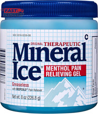 Mineral Ice Original Therapeutic Menthol Pain Relief Gel. Greaseless with "Deepc