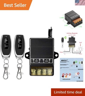 VONVOFF Remote Control Switch - 30A Wireless Relay for Lamp & Garage Door