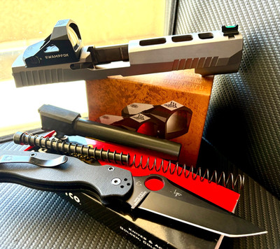 Sig Sauer P320 X-FIVE Slide Complete RMR Cut Upper FREE KNIFE