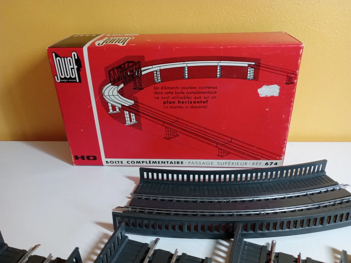 9x Jouef HO Vintage Tablier Pont Avec Parapets Et Rails Modelisme