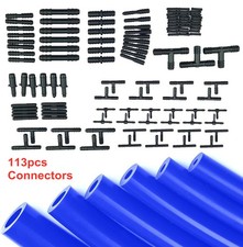 Manguera de silicona para línea de vacío de motor de automóvil azul de 5 pies 6 piezas para Nissan y conector de 113 piezas