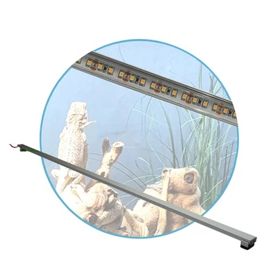 AQUARIUM PLÜDERHAUSEN SET 1, Terrarium LED Beleuchtung Wüsten Reptilien Pflanzen LED 30 cm-200 cm