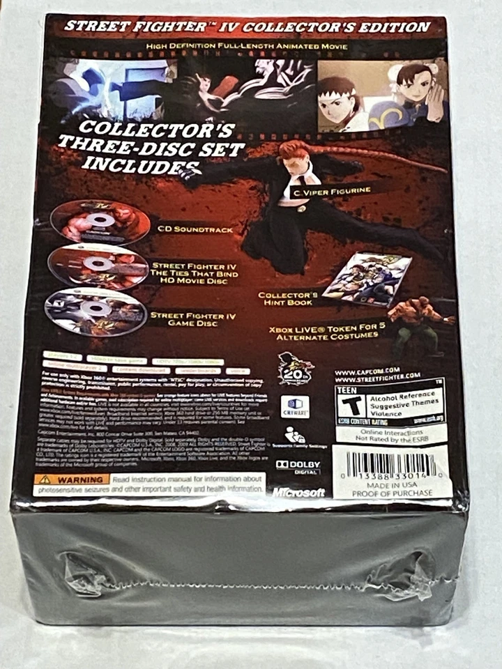 Street Fighter IV -- Collector's Edition (Microsoft Xbox 360, 2009) BRAND NEW - Image 3 of 3